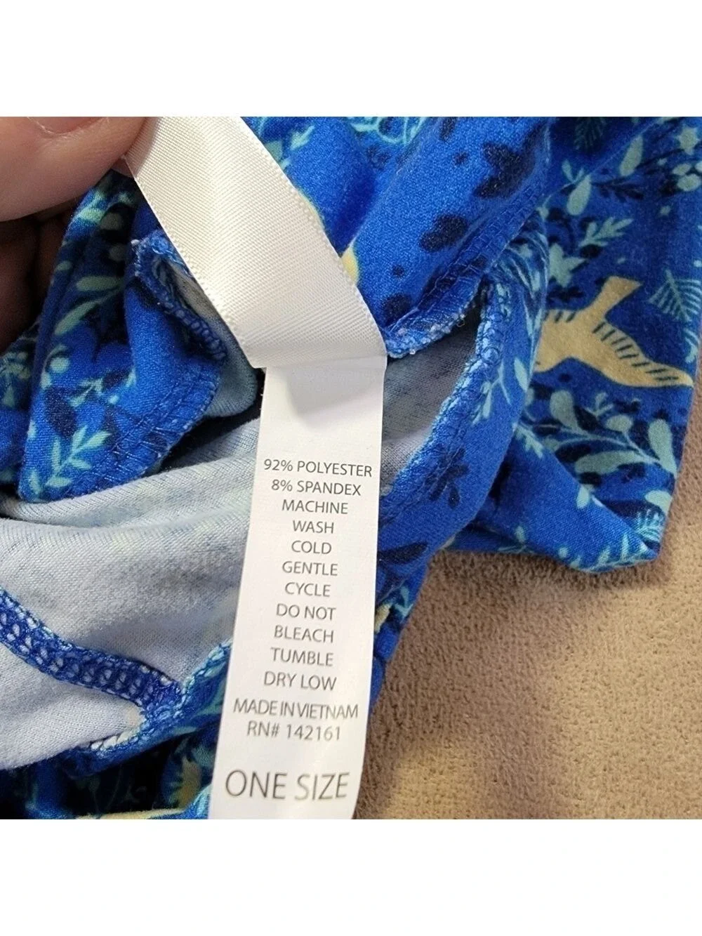 LuLaRoe☆ Blue Birds and Bunnies Leggings Size OS